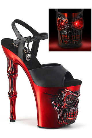 Pleaser Rapture 809-LT Red Shoes | Angel Clothing