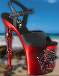 Pleaser Rapture 809-LT Red Shoes | Angel Clothing