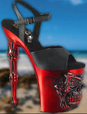 Pleaser Rapture 809-LT Red Shoes | Angel Clothing