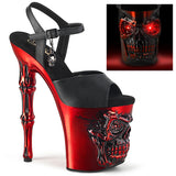 Pleaser Rapture 809-LT Red Shoes | Angel Clothing