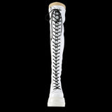 DemoniaCult SHAKER-374 White Boots | Angel Clothing