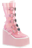 DemoniaCult SWING 230C Pink Transparent Boots | Angel Clothing