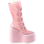DemoniaCult SWING 230C Pink Transparent Boots | Angel Clothing