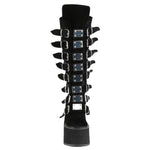 DemoniaCult SWING 815 Black Velvet Boots | Angel Clothing