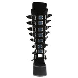 DemoniaCult SWING 815 Black Velvet Boots | Angel Clothing