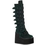 DemoniaCult SWING 815 Emerald Velvet Boots | Angel Clothing