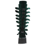DemoniaCult SWING 815 Emerald Velvet Boots | Angel Clothing
