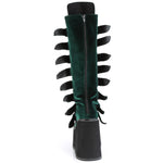 DemoniaCult SWING 815 Emerald Velvet Boots | Angel Clothing