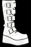 DemoniaCult TRASHVILLE 518 Boots White | Angel Clothing