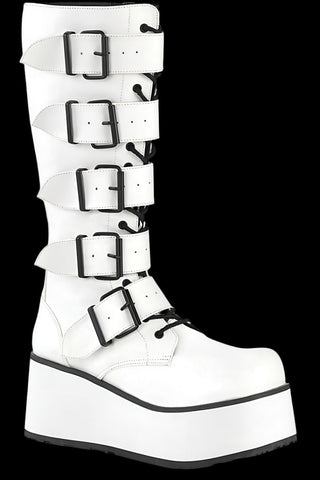 DemoniaCult TRASHVILLE 518 Boots White | Angel Clothing
