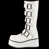 DemoniaCult TRASHVILLE 518 Boots White | Angel Clothing