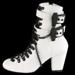 DemoniaCult VIVIKA 128 White Boots | Angel Clothing