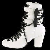 DemoniaCult VIVIKA 128 White Boots | Angel Clothing