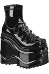 DemoniaCult WAVE 110 Patent Boots | Angel Clothing