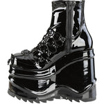 DemoniaCult WAVE 110 Patent Boots | Angel Clothing