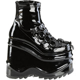 DemoniaCult WAVE 110 Patent Boots | Angel Clothing