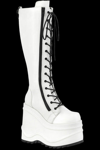 DemoniaCult WAVE 200 Boots White | Angel Clothing