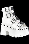 DemoniaCult ASHES 70 White Boots | Angel Clothing