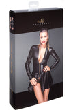 Noir Wetlook Dress Corset Style (XL) | Angel Clothing