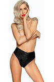 Noir Handmade Snake Skin Style Wetlook Shorts | Angel Clothing