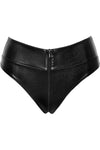 Noir Handmade Snake Skin Style Wetlook Shorts | Angel Clothing
