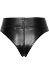 Noir Handmade Snake Skin Style Wetlook Shorts | Angel Clothing