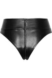 Noir Handmade Snake Skin Style Wetlook Shorts | Angel Clothing