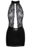 Noir Handmade Short Powerwetlook Dress | Angel Clothing