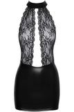 Noir Handmade Short Powerwetlook Dress | Angel Clothing