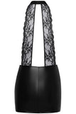 Noir Handmade Short Powerwetlook Dress | Angel Clothing