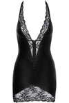 Noir Handmade Low Back Powerwetlook Mini Dress | Angel Clothing