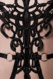 Grey Velvet 2-piece Harness Set | Angel Clothing