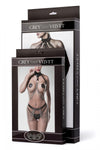 Grey Velvet Harness Erotic Set | Angel Clothing