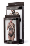 Grey Velvet Black Erotic Lingerie Set | Angel Clothing