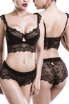 Grey Velvet Lingerie Set