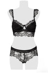 Grey Velvet Lingerie Set | Angel Clothing