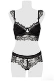Grey Velvet Lingerie Set | Angel Clothing