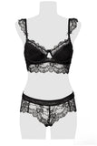Grey Velvet Lingerie Set | Angel Clothing