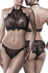Grey Velvet Lingerie Set