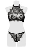 Grey Velvet Lingerie Set | Angel Clothing