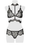 Grey Velvet Lingerie Set 2 | Angel Clothing