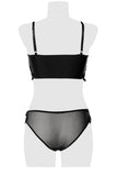 Grey Velvet Erotic Lingerie Set | Angel Clothing