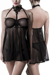 Grey Velvet Erotic Negligee