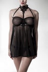 Grey Velvet Erotic Negligee | Angel Clothing