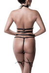 Grey Velvet Harness Erotic Set | Angel Clothing