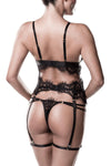 Grey Velvet Sexy Lingerie Set | Angel Clothing