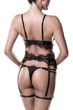 Grey Velvet Sexy Lingerie Set | Angel Clothing
