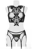Grey Velvet Lingerie Set | Angel Clothing