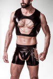 Grey Velvet Mens Erotic Set (2XL/3XL) | Angel Clothing