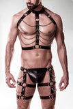 Grey Velvet Mens Erotic Set (2XL/3XL) | Angel Clothing